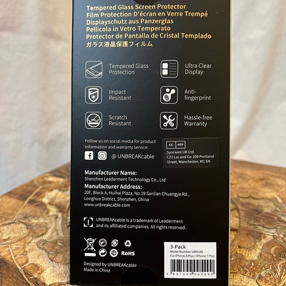💥3/$13 New Unbreakcable Tempered Glass Screen Protector pack for iPhone 7+/8+ - Picture 3 of 8